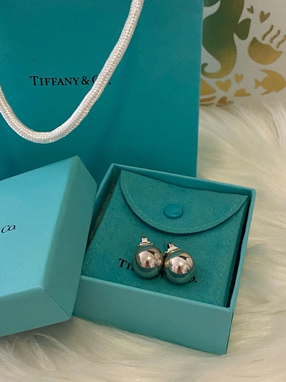 -RARE/HARD TO FIND - Tiffany & Co 14mm XL Hardware balls earrings (RETIRED) - Picture 10 of 13